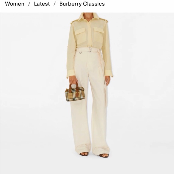 Burberry Beige and Brown Check Crossbody Bria Bowling Bag SM - Picture 14 of 16